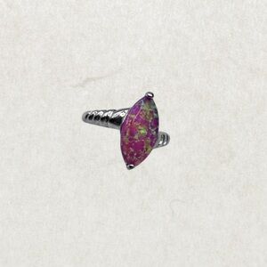 Sterling Silver Opal Ring, Size 7 – Color-Changing, Like New